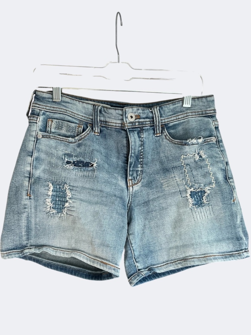 Anthropologie Pilcro & the Letterpress Distressed Slim Boyfriend Denim Shorts